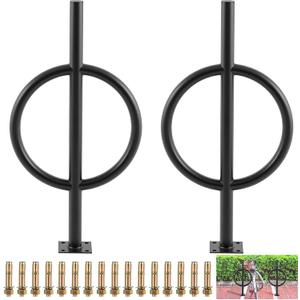2 Pack 2 Bike Capacity Post and Ring Bike Rack 35" L