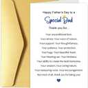 4 x Chenive Happy Father's Day Card for Special Dad, Father's Day Thank You Card from Son Daughter, Thankful Fathers Day Gift from Kid, Poem Fathers Day Cards for Daddy