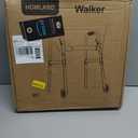 HOMLAND Folding Walkers for Seniors with Wheels, Lightweight Rolling Walker, Height Adjustable Standard Walker with Aluminum Frame, Silver