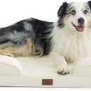 Bedsure XL Plus Orthopedic Dog Bed for Extra Large Dogs - Washable XLarge Dog Cat Bed Waterproof, Comfort Dogs Couch Sofa with Washable Removable Cover, Pet Bed with Nonskid Bottom, White, 48"