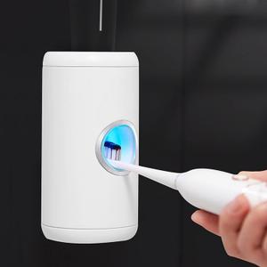 Toothpaste Dispenser, BUILDEC Automatic Electric Toothpaste Squeezer with Sensor Wall-Mounted for Washroom Bathroom(White)