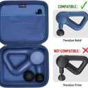 LTGEM Massage Case Compatible with TheraGun Relief Handheld Percussion Massage Gun/Neck/Back/Leg/Shoulder Massage Gun - Travel Protective Carrying Storage Bag, Oxford Dark Grey(Case Only)
