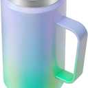 Meoky 40oz Tumbler with Handle, Stainless Steel Travel Mug with 2-in-1 Straw and Sip Lid, Vacuum Insulated Coffee Mug, 100% Leak Proof, Keeps Cold for 34 Hours or Hot for 10 Hours (Fairyland)
