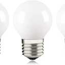 40W Equivalent A15 LED Light Bulb, Soft White 3000K, Milky Glass, Dimmable, 4 Watt E26 Standard Base Globe LED Bulbs, 3 Pack
