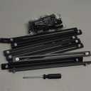 24 Pcs Metal Adjustable File Cabinet Rails Set Include 16 Hanging File Rail Clips 8 Cabinet Dividers Bars Suitable for Cabinets with Drawer Thickness Less Than 1/8 Inch(Black,10-18.5 Inch)