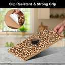 2 x Cooyes Shelf Liner  Non-Slip Cabinet & Drawer Liner for Kitchen  Non-Adhesive Waterproof Shelf Paper with Modern Pattern  Durable EVA Cabinet Mat  Easy to Cut (Brown,17.5" W x 78.7" L)