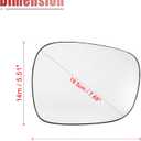 ACROPIX Car Rearview Passenger Side Heated Mirror Glass Replacement W/Backing Plate Fit for BMW X3 - Pack of 1 White Glass