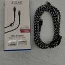 ZGEAR 10ft Braided Sync & Charge Cable USB-C To USB-C And ACOUSTIX PREMIUM SOUND STEREO EARBUDS With Lightning Connector