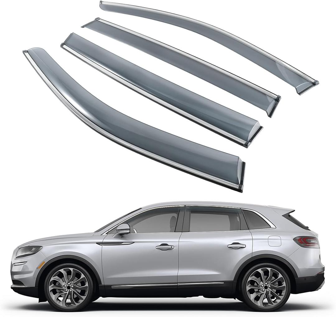 Rain Guards Window Visors for Lincoln Nautilus 2019-2023 & MKX 2016-2018 Side Window Wind Deflectors