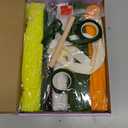 400Pcs Pipe Cleaners Craft for Flowers  Pipe Cleaners Bulk with 5 Assorted Colors Chenille Stems for DIY Flower Making Kit, Includes Floral Wires, Tape, Stamen and Ribbon(SunflowersPumpkin) (Yellow)