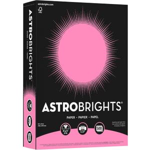 Bright Color Paper, Neenah Astrobrights, Letter Paper Size, 24 Lb, FSC Certified, Pulsar Pink, Ream Of 500 Sheets