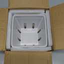 Gomakren Ceramic Berry Basket Set of 2, Square Fruit Bowl with Holes, Small Fruit Basket Containers for Kitchen Counter, Berries, Strawberry, Grape, Cherry, White (4.0 Inch)