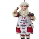 Kurt Adler 5" Santa Chef with Wine Resin Ornament