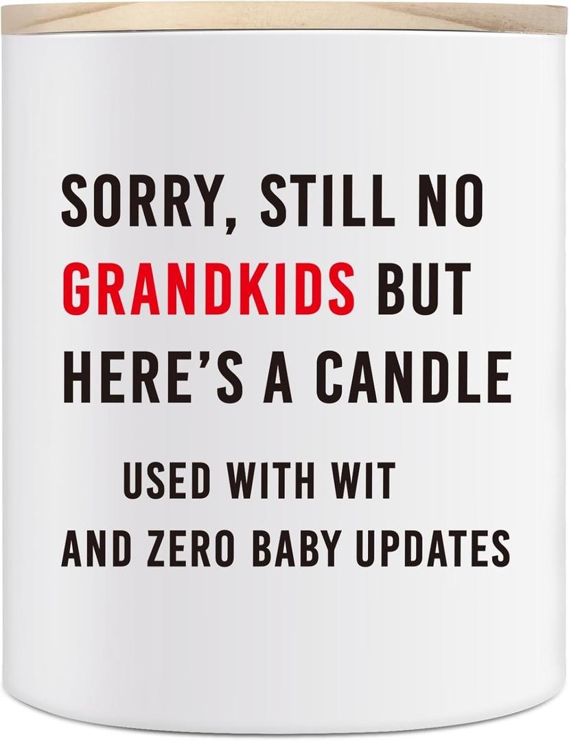 Funny Dad Gifts for Fathers Day from Daughter Son, 10oz Birthday Gifts for Daddy Father in Law Step Bonus Dad Presents, Best Dads Ever Gift, Lavender Scented Soy Candle, Still No Grandkids