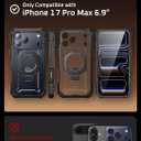 SUPCASE for iPhone 17 Pro Max Case (UBGrip Pro), [Built-in Tempered Glass Screen Protector & Stand] [Camera Control Cover] [Compatible with MagSafe] Full Body Heavy Duty Magnetic Phone Case, Black