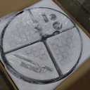 Modern Black Round Crystal Chandelier, D47.2 Wagon Wheel Chandelier for Dining Room Over Table, K9 Crystal Chandeliers Pendant Light Fixture for Kitchen Island, Entryway, Living Room, Foyer