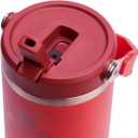 STANLEY IceFlow 2.0 Flip Straw Tumbler with Handle 30 oz | Twist On Lid and Flip Up Straw | Leak Resistant Water Bottle | Insulated Stainless Steel | BPA-Free | Chili Red