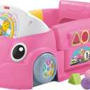 Fisher-Price Baby Learning Toy Laugh & Learn Crawl Around Car Activity Center with Smart Stages for Infants Ages 6+ Months, Pink 