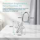 TJE Shower Curtain Hooks 12 Pcs, Resin Snowflake Rings, Rust-Resistant Bathroom Decor for Shower, Restroom, Bedroom & Living Room, White
