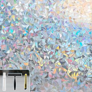 Window Privacy Film Window Coloring Colored Glass Film UV Blocking Glass Stickers Thermal Insulation Home Windows 17.5 x 78.7 Inches(Pack of 1)
