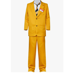 Mens Wedding Costume Halloween Beetle Costume Suits Jacket Pants Shirt Yellow Outfits (XXL)