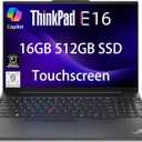Lenovo ThinkPad E16 Business Laptop (16" FHD+ Touchscreen, AMD Ryzen 5 7530U, 16GB RAM, 512GB SSD, (8-Core Beat i7-1165G7)), Fingerprint, Backlit, FHD Webcam, WiFi 6, Ethernet, Win 11 Pro, Black