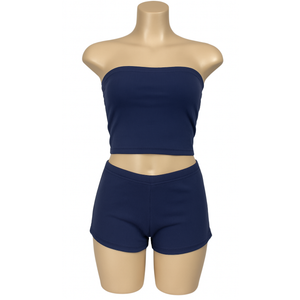 Tops and Shorts, 2 pieces, Dark Blue, Large