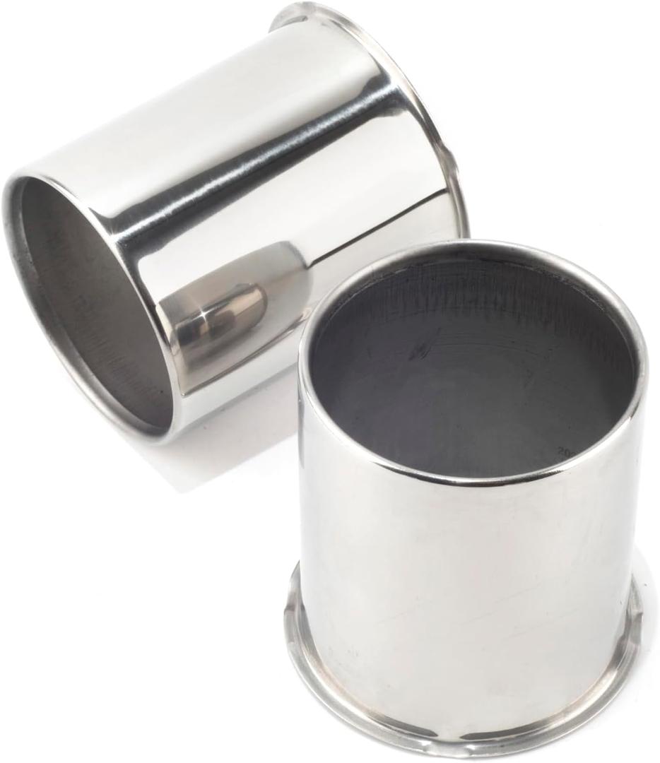 2Pcs 3.19" Push Through Wheel Center Caps Stainless Trailer Hub Cap for Truck SUV RV Wheel Rim (Fit 3.19" Bore 3.52" H Chrome)