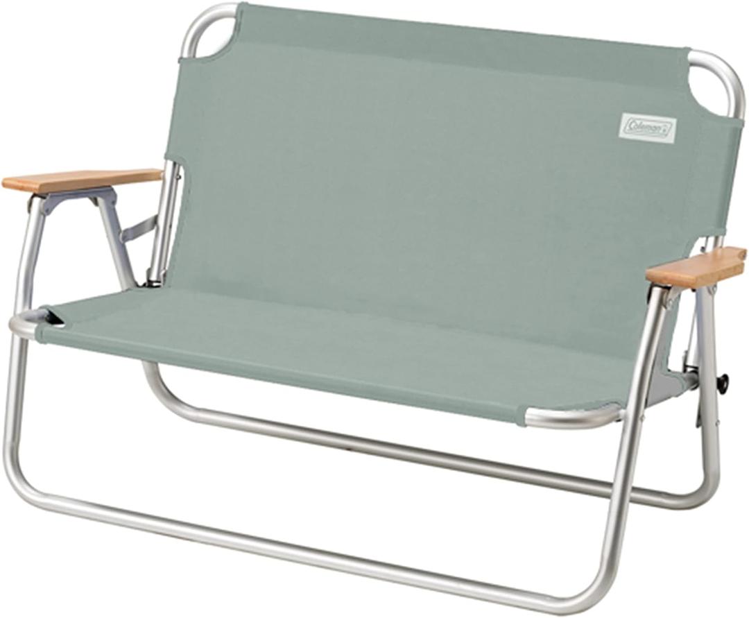 Coleman Living Collection Premium Outdoor Bench, Lightweight Folding Bench Seats 2 People, Supports up to 450lbs, Great for Patio, Yard, Deck, Campsite, Tailgate, & More