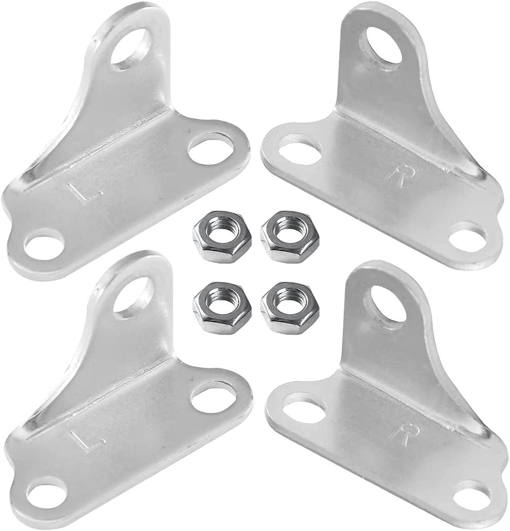10mm Ball Stud Mounting Brackets, L Type Thickened, Pack of 4 Angled Gas Strut Spring Shock Brackets 10mm Ball Stud Mounting Brackets, L Type Thickened, Pack of 4 Angled Gas Strut Spring Shock Brackets