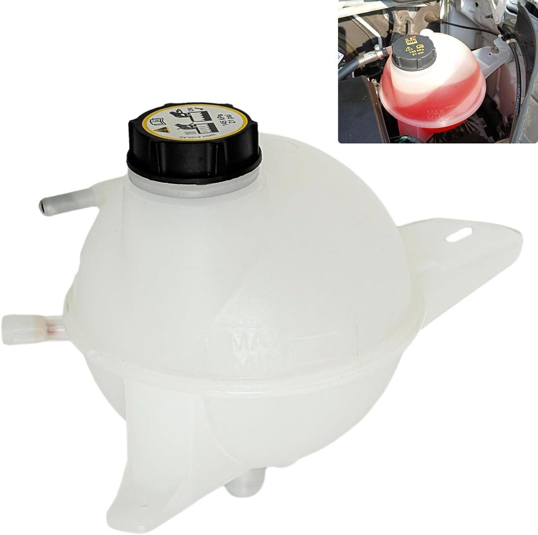603-844 Front Engine Coolant Reservoir Tank with Cap, Compatible with 2015 - 2019 Ford Transit, Transit-150, Transit-250, Transit-350, Transit-350 HD 3.2L 3.5L 3.7L, Overflow Tank Replaces# BK2Z8A080B