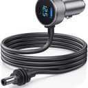 Starlink Mini Cable, 3 in 1 Starlink Mini Car Charger DC Power Cable+ Cigarette Lighter Adapter 12V-48V with Digital Display, Durable USB C PD 40W and USB A 35W Ports for Trucks and Cars (6.5FT)