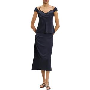 Theory Women's Short Sleeve Peek Cami Top, Navy/Black, 14