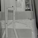 White Makeup Vanity Desk with Mirror and Lights, Vanity Set with Chair, Make Up Dresser Table with Drawers and Power Outlet for Girls Bedroom Small Space