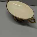 fanquare White Pedestal Fruit Bowl for Kitchen Counter, Large Decorative Ceramic Bowl for Home Dcor