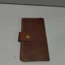 Leather checkbook holder, Checkbook cover handmade, For Women and Men, Christmas gifts (Brown)