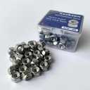 2 x 1/4-20 Nylon Insert Hex Lock Nuts, 90PCS 304 (A2-70) Stainless Steel Lock Nuts,Plain Finish, Standard Thread Nylock Nuts for Industrial & Home Use