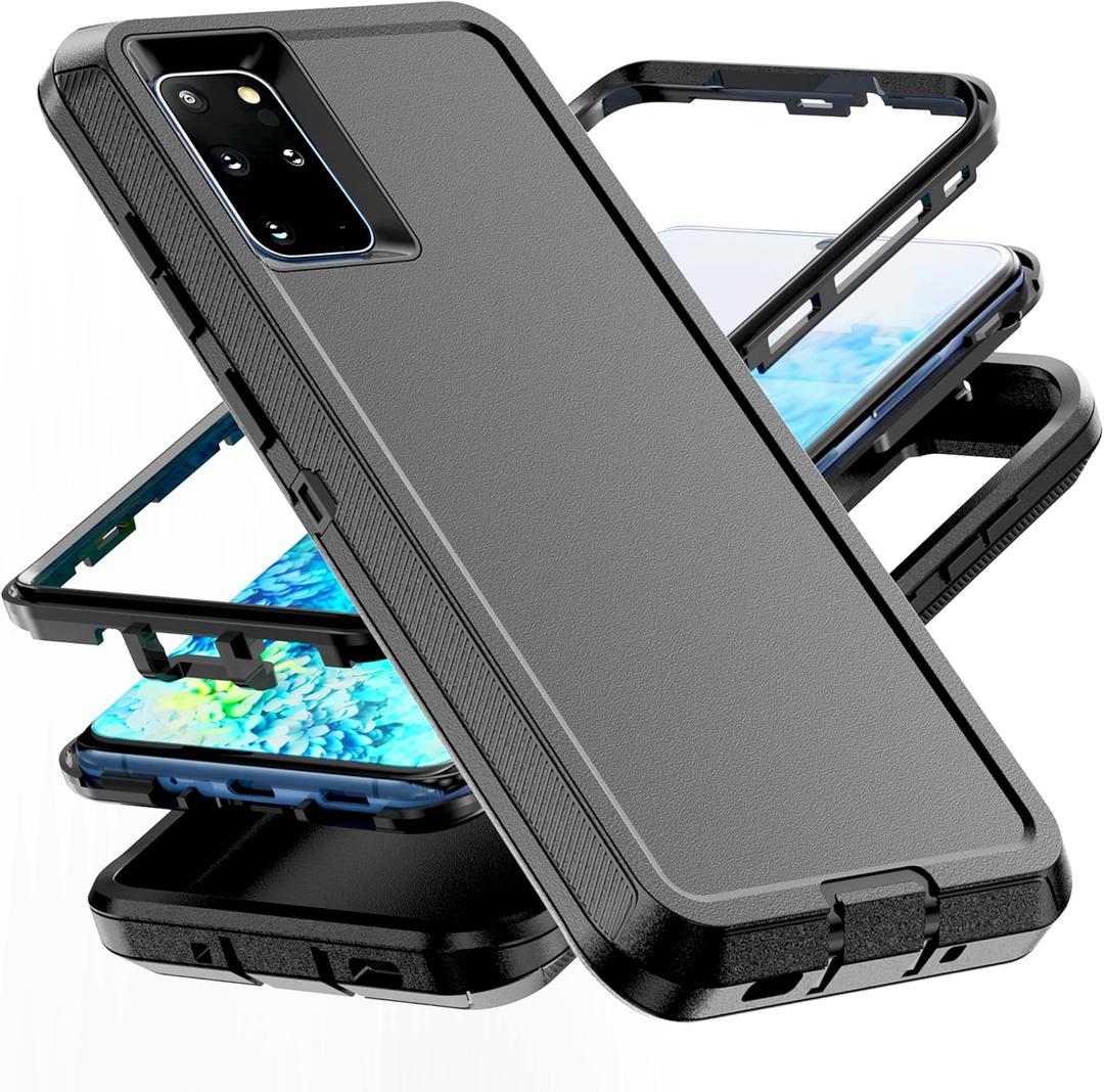 AYMECL for S20+ Case,Galaxy S20 Plus Case,Samsung S20+ Case [Military Grade] 3 in 1 Full Body Shockproof Dust/Drop Proof Heavy Duty Protection Cover,for Samsung Galaxy S20Plus 6.7 Inch,Black