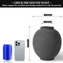 Black Ceramic Large Vase - 9.84 Inch Round Modern Ceramic Vases,Tall Vase for Decor Living Room Table Decor and Festive Home Interiors