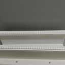 Alsonerbay White Floating Shelves Wall Mounted Set of 2, 15.7 Inch Modern White Shelves with Lip, Wood Wall Shelves with Wooden Beads for Bathroom Bedroom Living Room Nursery and More