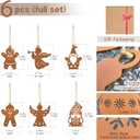 Gingerbread Christmas Decorations,Christmas Tree Ornaments,Xmas Tree Holiday Wedding Party Decorations with Hanging (Angel)