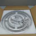 Modern Sliver Led Chandelier 3 Rings Pendant Lights Dimmable Chandeliers Color Temperature Height Adjustable Sliver Chandelier Led Pendant Light for Dining Room Bedroom Entryway Living Room (Silver)