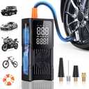 Hafuloky Tire Inflator Portable Air Compressor - 3X Faster Cordless Air Pump for Car Tires, 150PSI Electric Bike Pump with Digital Gauge & Auto Shut Off, LED Light, Power Bank