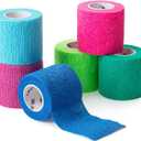 Mr. Pen- Self Adhesive Bandage Wrap, 2" x 5 Yards, 6 Pack, Colorful Elastic Cohesive Bandage Wrap for Sports, Wrist, Ankle and Vet, Grip Tape, Self Sticking, Highly Stretchy for Injury Support