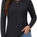 YUCOLEN Women's Cotton Long Sleeve Shirts Crew Neck T-Shirts Soft Casual Breathable Tees Basic Tops XXL