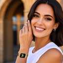 Thin Stainless Steel Band Compatible with Apple Watch 38mm/40mm/41mm, Slim Gold Watch Band for Women, Metal Band Compatible with Apple Watch Series 10/9/8/7/6/5/4/3/2/1/SE/Ultra