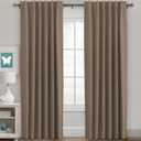 H.VERSAILTEX Blackout Curtains Thermal Insulated Window Treatment Panels Room Darkening Blackout Drapes for Living Room Back Tab/Rod Pocket Bedroom Draperies (2 Panels, Macchiato, 52 x 84 Inch)