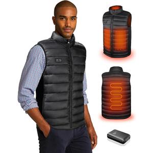 Loowoko Heated Vest for Men with Battery Pack Included, Rechargeable Electric Heating Jacket Coat, Lightweight Warming Vests