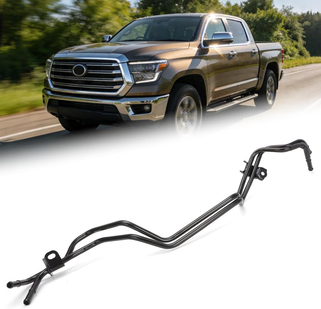 Transmission Oil Cooler Tube for Toyota Tundra Sequoia 5.7L Replacement for 32907-0C020 Steel Automatic Transmission Cooler Pipe Fix Fluid Leaks & Overheating