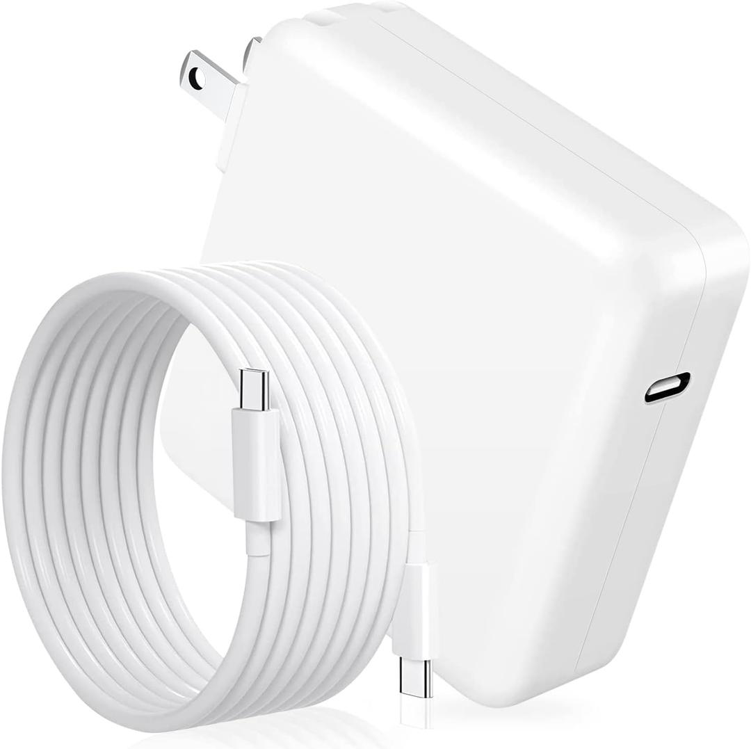 Mac Book Pro Charger - 118W USB C Fast Charger Power Adapter Compatible with MacBook Pro & MacBook Air 13, 14, 15, 16 inch, M1 M2 M3 M4, New ipad Pro and All USB C Device, 6.6ft Charge Cable (White)